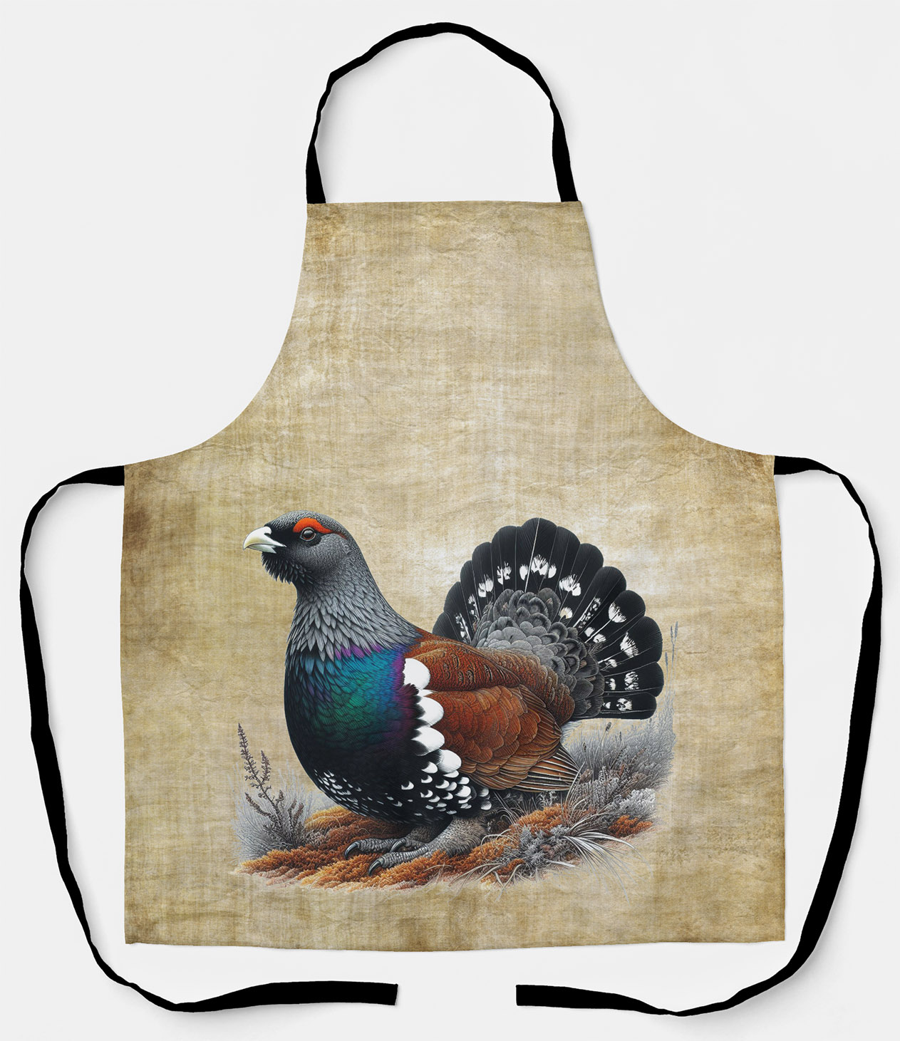 Zazzle Scottish Capercaillie on Heather Pen and Ink Apron